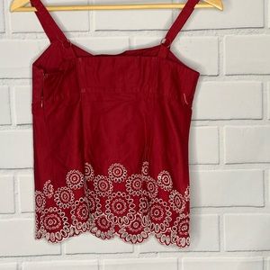 Ann Taylor Loft Petites top Red 2P